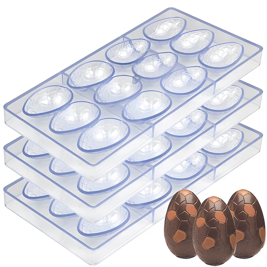 12-Loch Ei Stile Transparent Kunststoff Schokolade Form Kuchen Schokolade Süßigkeiten DIY Machen Werkzeuge Haushalt Küche Backen Zubehör Image