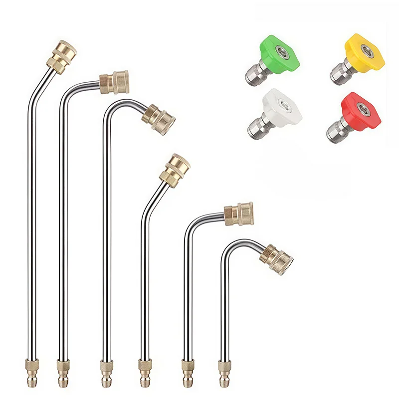Hochdruck-Wasserpistole, Verlängerungsstange aus Edelstahl, 1/4 schnelles Einsetzen, 3U-förmige Stange, Klimaanlagen-Reinigungs-Verlängerungsstange Image