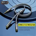 Adattatore audio per cuffie Jack da 3,5 mm TRRS maschio a 2 cuffie femmina Suono surround Cavo AUX per altoparlante portatile mono a doppio canale