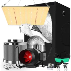 Indoor Hydroponic Growing System LED Plant Grow Lights Grow Tent Room Complete Kits Carbon Filter Combo Multiple Size Greenhouse
