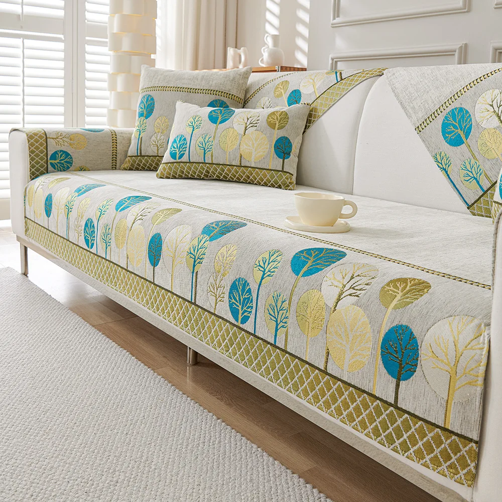 1PC Chenille Jacquard Sofa Matte Abdeckung Ganzjahres High-End Anti-Rutsch Sofa Abdeckungen Nordic Einfache Sitzkissen und Rückenlehne Abdeckung Image