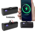 Mini Power Bank Caricatore portatile a ricarica rapida per iPhone Xiaomi Samsung Powerbank pieghevole USB-C o batteria esterna Lightning