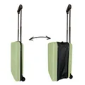 Valigia da cabina pieghevole Wellhome ultrasottile da 18/20" - Riduce da 28 cm a 13 cm / da 22 cm a 10,5 cm ABS leggero e resistente, 4 ruote, espandibile, ideale per i viaggi, colore giallo vivace,