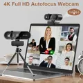 Webcam 4K 2K 1080P con microfono Messa a fuoco automatica Telecamera Full HD da 8 MP per PC Windows Laptop IOS MacBook Web Cam esterna Videochiamate