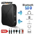 2 in 1 Wireless Bluetooth 5.0 Trasmettitore audio Ricevitore TV Auto PC Cuffie Ricevitore musicale Jack AUX da 3,5 mm Adattatore Bluetooth RCA