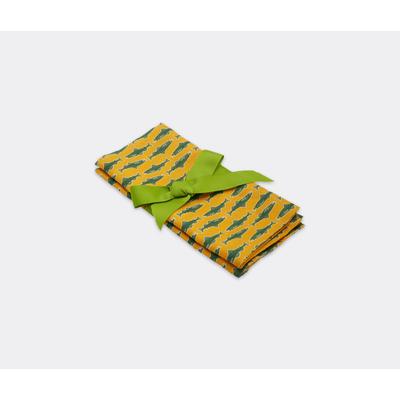 La Doublej 'como Fish' Large Napkin, Set Of Two, Yellow