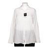 Eddie Bauer Damen Bluse, Gr. 44, weiß, Baumwolle, Leinen