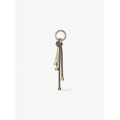Michael Kors Gold-Tone and Speckled Cord Bag Charm Natural One Size