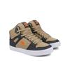 Sneaker DC SHOES "Pure High-Top", Gr. 10(43), grau, tan, orange, Leder-, Nubukleder- und/oder Wildlederobermaterial Mesh-Futter Mit Schaumstoff gepolsterte Zunge und Einstieg für mehr Komfort und Support Wrap Cupsole Konstruktion Abriebfeste...