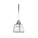 Red Barrel Studio® Lytarra A-line 1 - Light Lantern Geometric Pendant Glass, Crystal in Gray/White | 6.75 H x 4.75 W x 4.25 D in | Wayfair