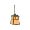 Arroyo Craftsman Raymond 1-Light Outdoor Hanging Lantern Glass/Metal | 15.5 H x 9.88 W x 9.88 D in | Wayfair RH-10AM-RB