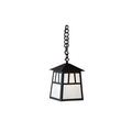 Arroyo Craftsman Raymond 1-Light Outdoor Hanging Lantern Glass/Metal in Gray | 12.75 H x 8 W x 8 D in | Wayfair RH-8TN-P