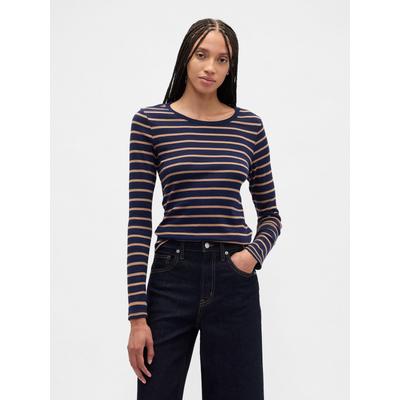 Gap Blue Modern Crewneck Long Sleeve T-Shirt
