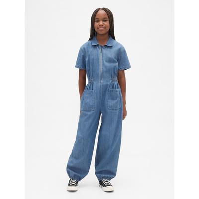 Gap Blue Denim Jogger Jumpsuit