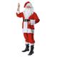Bristol Novelty AC633 Santa Costume Fur 7 Pieces, Mens, White, 42-44-Inch