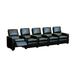 Bass Penthouse Home Theater Row Seating (Row of 5) Microfiber/Microsuede in Black | 42 H x 152 W x 36 D in | Wayfair