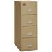 FireKing Fireproof 4-Drawer Vertical File Cabinet Metal/Steel in Brown | 56.1875 H x 19 W x 31.1875 D in | Wayfair 4-1956-2 (sand)