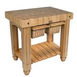 John Boos American Heritage Gathering Prep Table Wood in Brown/Red | 36 H x 36 W x 24 D in | Wayfair CU-GB3624-N