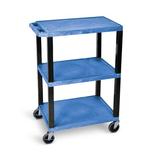 Luxor Tuffy Commercial Book Cart Plastic in Blue | 34 H x 24 W x 18 D in | Wayfair WT34BUS