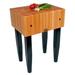 John Boos Rouge et Noir Le Bloc Prep Table w/ Butcher Block Top Plastic in Black | 34 H x 24 W x 18 D in | Wayfair RN-LB2418