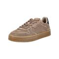 Sneaker TAMARIS "Tamaris Sneaker Veloursleder", Damen, Gr. 38, grau (taupe), Veloursleder, casual, Schuhe