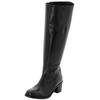 Weitschaftstiefel SHEEGO, Damen, Gr. 37, schwarz, Leder, Schuhe