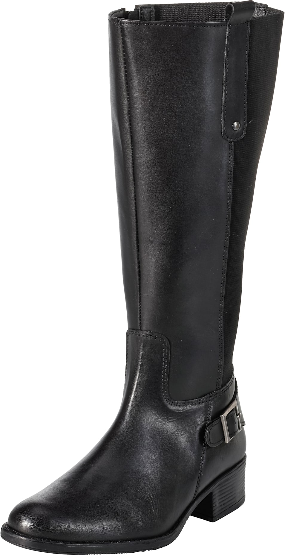 Weitschaftstiefel SHEEGO, Damen, Gr. 43, XL-Schaft, schwarz, Glattleder, Leder, Schuhe Weitschaftstiefel