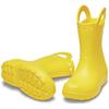 Gummistiefel CROCS "Handle It Rain Boot K", Kinder, Gr. 27, gelb, Croslite, casual, Schuhe, Regenstiefel, Matschstiefel mit Trageschlaufe