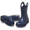 Gummistiefel CROCS "Handle It Rain Boot K", Kinder, Gr. 25, blau (navy), Croslite, casual, Schuhe, Regenstiefel, Matschstiefel mit Trageschlaufe