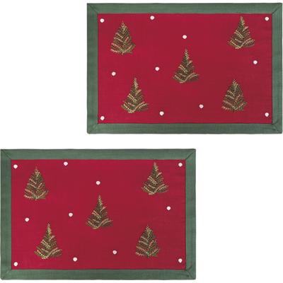 Platzset MY HOME "Josselin", rot, B:45cm L:30cm, Obermaterial: 100% Polyester, Platzsets Image