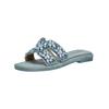 Pantolette ALMA EN PENA "ALMA EN PENA Pantoletten Textil", Damen, Gr. 40, blau (jeans), Textil, casual, Schuhe