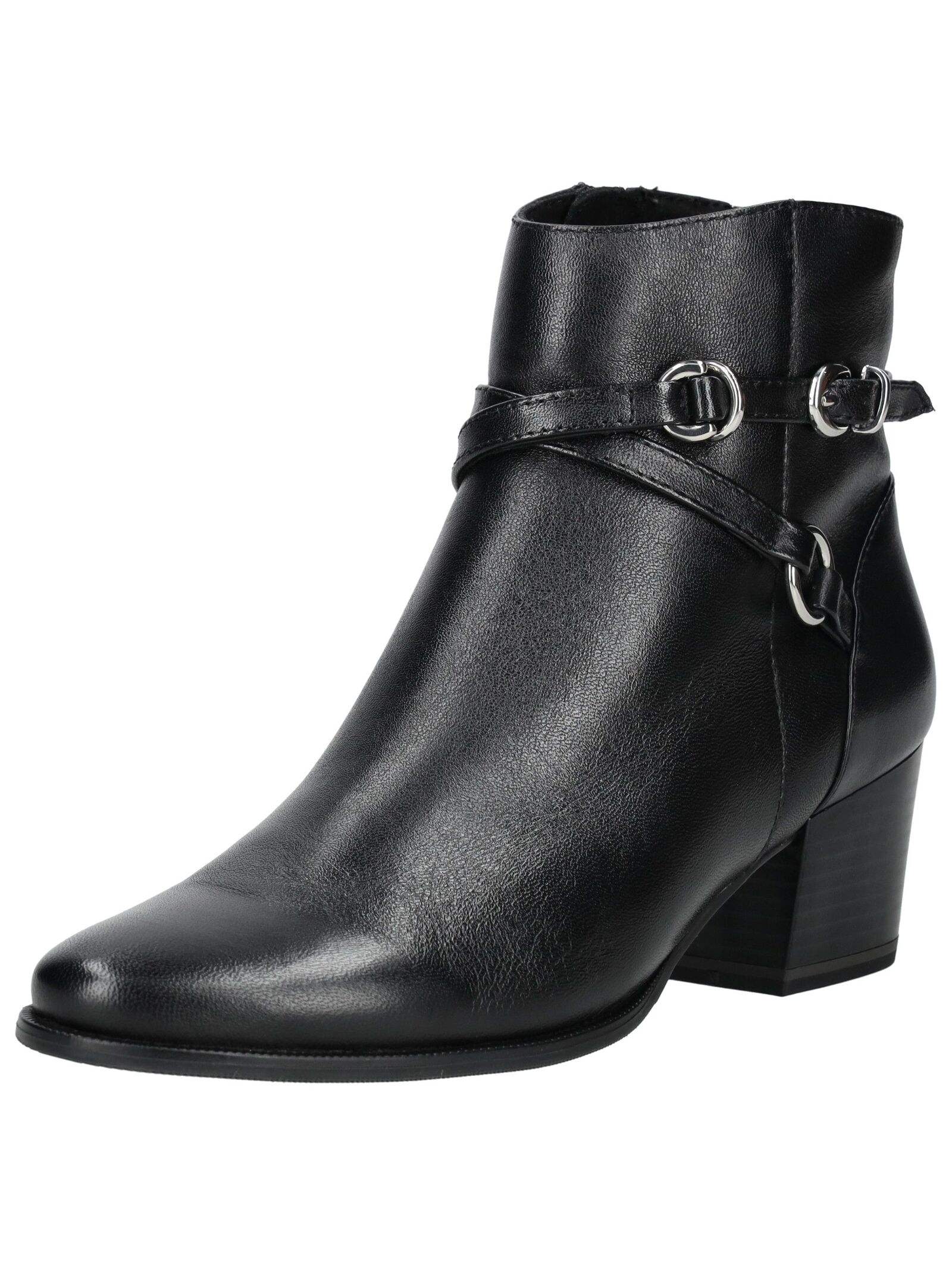 Stiefelette CAPRICE "Caprice Stiefelette Leder", Damen, Gr. 39, schwarz, Leder, Schuhe