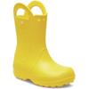 Gummistiefel CROCS "Handle It Rain Boot K", Kinder, Gr. 34, gelb, Croslite, casual, Schuhe, Regenstiefel, Matschstiefel mit Trageschlaufe
