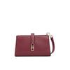 Umhängetasche TOMMY HILFIGER "TH LIBRE MINI CROSSOVER", Damen, Gr. B/H/T: 22cm x 13cm x 7cm, rot (dunkelrot), Lederimitat, Taschen, Damen Schultertasche, Clutch mit elegantem TH-Verschlusselement