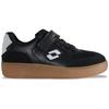 Sneaker LOTTO, Kinder, Gr. 27, schwarz-weiß (schwarz, weiß), Synthetik, mehrfarbig, sportlich, Schuhe, - in kinderfußgerechter Passform