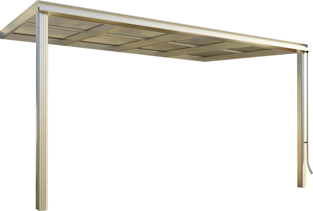 Terrassendach BECKMANN "Exklusiv Gr. 2", grau (anthrazit), B:407cm T:270,7cm, Aluminium, Kunststoff, Terrassenüberdachungen Image