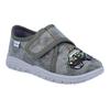 Hausschuh RICHTER "Mailo WMS: Mittel", Kinder, Gr. 29, grün (grün, grau), Baumwolle, casual, Schuhe, Klettschuh mit WMS, Größenschablone zum Download