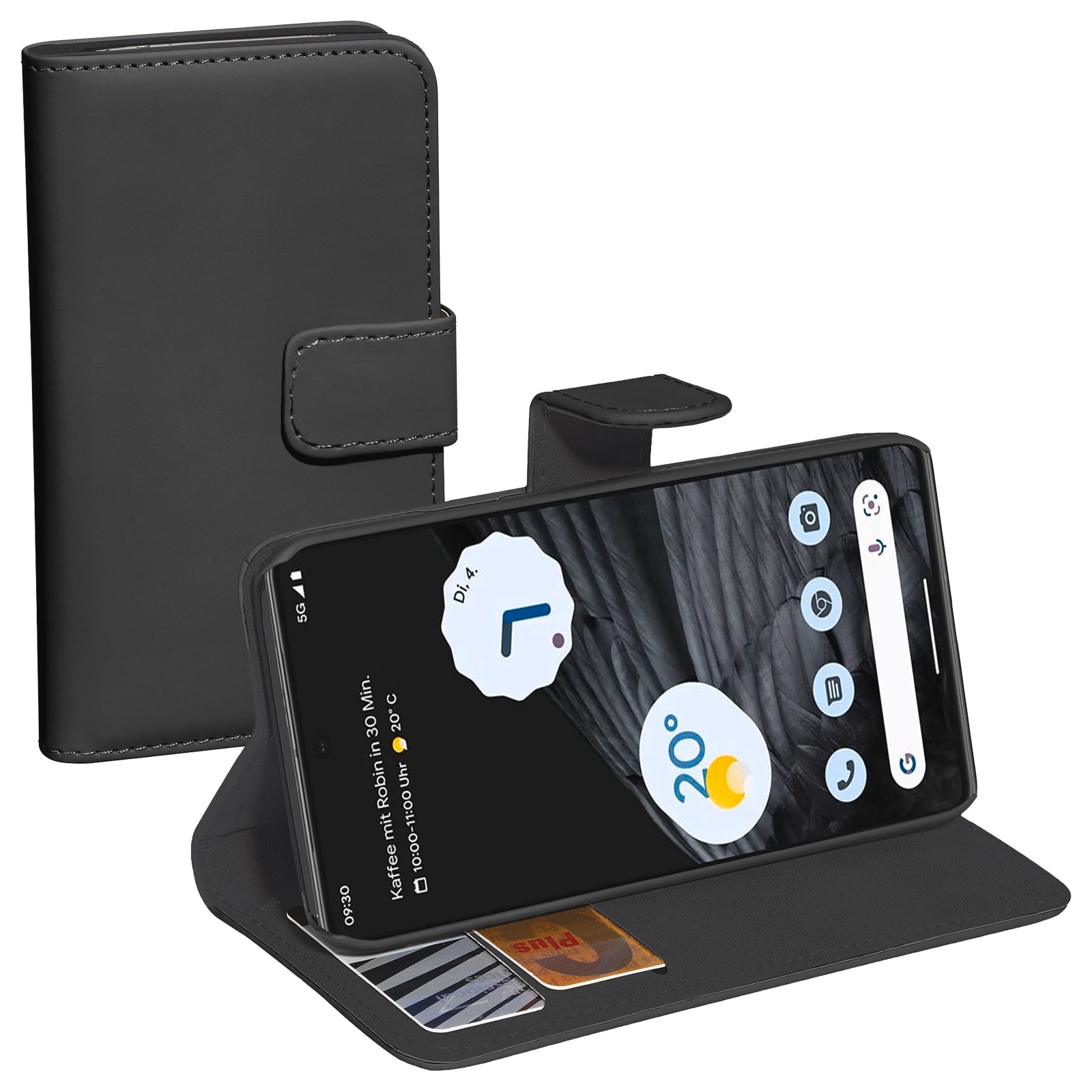 PEDEA Backcover "Book Cover Classic für Google Pixel 8 Pro", schwarz, B:11,2cm H:10,3cm T:22cm, Hüllen, Handyhülle, Schutzhülle Image