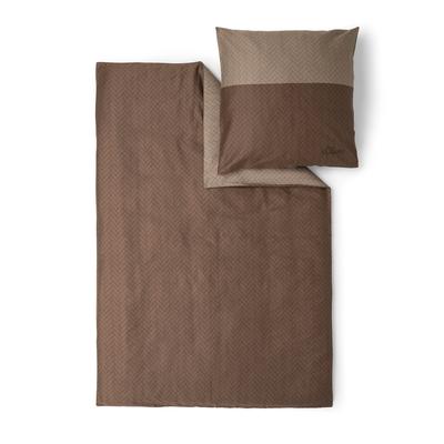 Bettwäsche S.OLIVER "Satinbettwäsche s.Oliver", braun, B/L: 155cm x 220cm, , Mako-Satin, B/L: 80cm x 80cm, Mako-Satin, Obermaterial: 100% Baumwolle, Bettwäsche, im minimalistischen Wendedesign Image