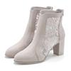 High-Heel-Stiefelette LASCANA "Ankle Boot, Stiefel", Damen, Gr. 43, grau, Obermaterial: 100% Textilmaterial. Futter: 100% Textilmaterial. Decksohle: 100% Lederimitat. Laufsohle: 100% Synthetik, unifarben, feminin, Schuhe, mit modischer Spitze und...