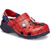Clog CROCS "Spider Man All Terrain Clog K", Kinder, Gr. 27, blau (navy, rot), Croslite, casual, Schuhe, Hausschuh, Kindergartenschuh mit coolem Motiv