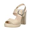 High-Heel-Sandalette NERO GIARDINI "Nero Giardini Sandalen Leder", Damen, Gr. 36, beige, Leder, elegant, Schuhe