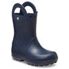Gummistiefel CROCS "Handle It Rain Boot K", Kinder, Gr. 36, blau (navy), Croslite, casual, Schuhe, Regenstiefel, Matschstiefel mit Trageschlaufe
