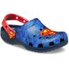 Clog CROCS "Superman Classic Clog K", Kinder, Gr. 33, blau (blau, rot), Croslite, kontrastfarbene Details, casual, Schuhe, Hausschuh, Kindergartenschuh mit coolem Motiv