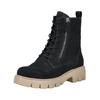 Schnürstiefelette CAPRICE "Caprice Stiefelette Leder", Damen, Gr. 40, blau (ocean), Leder, casual, Schuhe