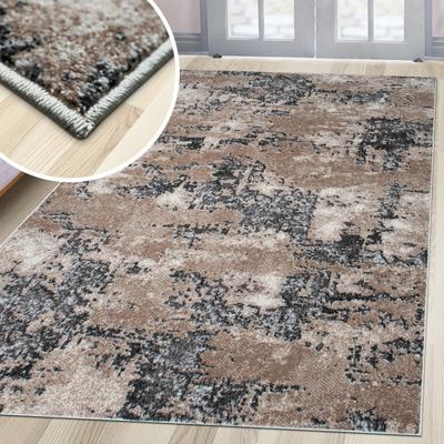 Teppich OTTO HOME "Janory, Marmor-Optik" Gr. 8, braun, B:280cm H:9mm L:380cm, Kunstfaser, Teppiche, mit besonders weichem Flor, Kurzflor, modernes Design Image