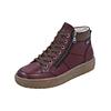 Schnürstiefelette REMONTE "Remonte Sneaker Glattleder", Damen, Gr. 40, rot (weinrot), Glattleder, casual, Schuhe