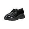 Schnürschuh PAUL GREEN "Paul Green Halbschuhe Leder", Damen, Gr. 38,5, schwarz (schwarz lack), Leder, casual, Schuhe
