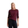 Strickpullover MARC O'POLO "aus weicher Merinowolle", Damen, Gr. L, rot (aubergine rot), Obermaterial: 100% Schurwolle, unifarben, casual, U-Boot-Ausschnitt, Langarm, Pullover