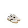 Sneaker MARC O'POLO "COURT W", Damen, Gr. 39, weiß, schwarz, hellbeige, Glattleder, Veloursleder, kontrastfarbene Details, sportlich, Schuhe, Retro-Sneaker, Schnürschuh, Halbschuh mit Memory Foam Innensohle